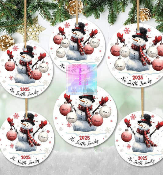 Custom family ornament